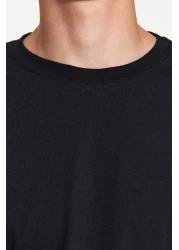  Collection Black-Navy-Anthracite Regular/Regular Cut 3 Pack Basic 100% Cotton Tok T-Shirt Tmnaw21Ts0197