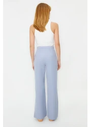  Collection Light Blue Wide Leg Woven Trousers - Twoaw22Pl0139