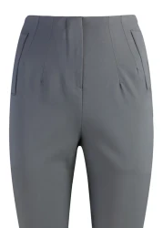  Collection بنطال منسوج بطول الكاحل عالي الخصر - تفاصيل كوليت، TWOSS20PL0515