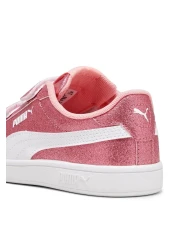 Puma Smash 3.0 Glitz Glam V Ps Girls' Sneakers Size 28-35 White-Pink