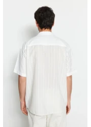  Collection Brode Blocked White Oversize Summer Shirt - Limited Edition TMNSS23GO00135
