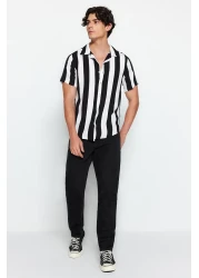  Collection Khaki Regular Fit Apache Collar Linen Shirt Tmnss20Go0443