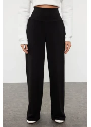  Collection Extra High Waist Black Wide Leg Trousers - Twoaw25pl00026