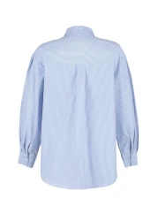  Collection Blue Striped Oversize / Wide Fit Woven Shirt TWOSS23GO00144