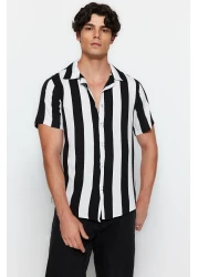  Collection Khaki Regular Fit Apache Collar Linen Shirt Tmnss20Go0443