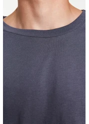  Collection Black-Navy-Anthracite Regular/Regular Cut 3 Pack Basic 100% Cotton Tok T-Shirt Tmnaw21Ts0197