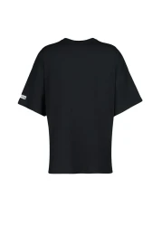  Collection Black 100% Cotton Slogan Printed Oversize/Wide Fit Crew Neck Knitted T-Shirt TWOSS23TS00183