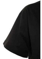  Collection Black Oversize Crew Neck 100% Cotton T-Shirt - Twoss20Ts0134