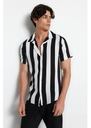  Collection Khaki Regular Fit Apache Collar Linen Shirt Tmnss20Go0443