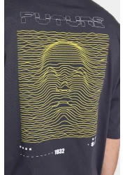  Collection تي شيرت أنثراسايت رقيق مطبوع كبير الحجم - 100% Tinne TMNSS23TS00171