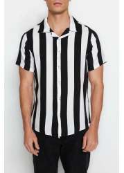  Collection Khaki Regular Fit Apache Collar Linen Shirt Tmnss20Go0443