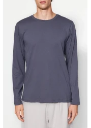  Collection Anthracite-Beige-White Slim/Slim Fit 3 Pack 100% Long Sleeve T-Shirts Tmnaw21Ts0197