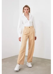  Collection White Balloon Sleeve Cotton Regular Regular Fit Woven Shirt Twoss20Go0065