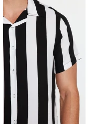  Collection Khaki Regular Fit Apache Collar Linen Shirt Tmnss20Go0443