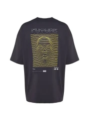  Collection تي شيرت أنثراسايت رقيق مطبوع كبير الحجم - 100% Tinne TMNSS23TS00171