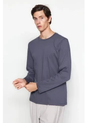  Collection Anthracite-Beige-White Slim/Slim Fit 3 Pack 100% Long Sleeve T-Shirts Tmnaw21Ts0197