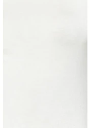  Collection Ecru Premium Viscous Soft Fabric Fitted/Fitted Moon Sleeve Knitted Blouse Twoss23Bz00992