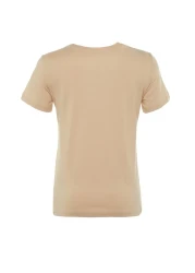  Collection Brown-Beige 100% Cotton 2-Pack Basic Crew Neck Knitted T-Shirt TWOSS20TS0141