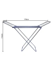 رف تجفيف الملابس من الستانلس ستيل ، قابل للتعديل والطي لسهولة السفر ، للاستخدام الداخليي