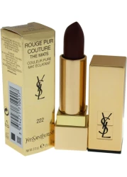 YSL Rouge Pur Couture The Mats Lipstick – 222 Black Red Code – Intense Matte Finish (4.5 g)