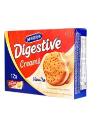 McVitie's Digestive Creams Vanilla Cream Filled Wheat Biscuit, 40g Pack of 12