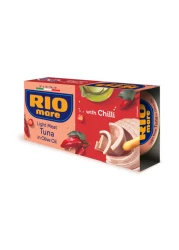 Rio Mare Light Meat Tuna in Olive Oil with Chilli, 160g Pack of 2