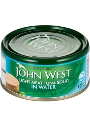 John West Solid White Meat Tuna in Water, 170g Pack of 3