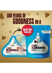 Hershey's Kisses Cookies And Cr&egrave;me White Chocolate Coating with Cookie Bits 100g Pack of 2