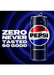 Pepsi Zero Cola Beverage Cans 330ml Pack of 6