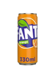 فانتا مشروب غازي غير كحولي بنكهة البرتقال في علبة معدنية 330 ملل حزمة من 6