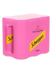 شويبس مياه فواره فاخرة بنكهة الغريب فروت الوردي حزمة 250 ملل 6 قطع