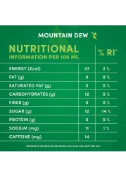 Mountain Dew Carbonated Soft Drink Mini Cans 155ml Pack of 15