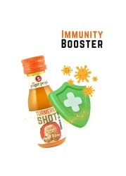 The Ginger People Ginseng Shot with Turmeric and Honey, 30ml Pack of 6