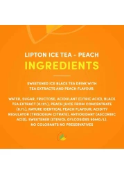 ليبتون شاي مثلج بالخوخ، مشروب منعش غير غازي منخفض السعرات الحرارية 320 ملل، حزمة من 6