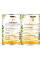 Resona Organics Organic Coconut Cream 400ml and Organic Coconut Milk 400ml