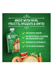 Gerber Organic Veggies, Fruits and Cereals with Apple Pumpkin Carrot and Oats for Baby, 110g