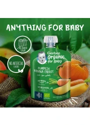 Gerber Organic with Pumpkin, Banana and Carrot, 90g
