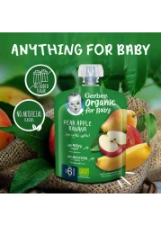 Gerber Organic Pear, Apple and Banana Puree, 90g