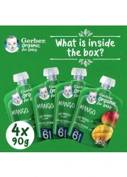 Gerber Organic with Mango, 90g, Pack of 4