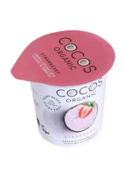 كوكوس بديل الزبادي العضوي من حليب جوز الهند بنكهة الفراولة 125 غرام
