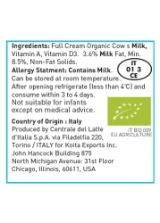 كويتا حليب عضوي كامل الدسم 200 ملل حزمة من 6