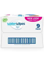 Water Wipes Purest Baby Wipes White 60 Wipes Pack of 9
