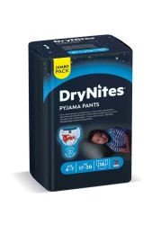 Huggies DryNites Pyjama Pants for Boy 17-30kg 4 to 7 Years Jumbo Pack 16 Pants