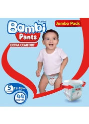 Sanita Bambi Extra Comfort Pants Extra Large Size 5 12-18kg Jumbo Pack 44 Diapers Pack of 3