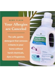 AntiAllergy Laundry Detergent Natural Allergy Free for Pet Dander Allergy Pollen For Sensitive Skin Washing Baby Clothes Unscented