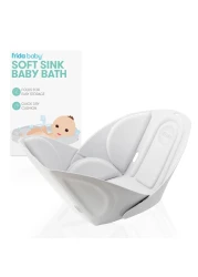 Frida Baby Soft Sink Baby Bath Seat Sink Bather for Baby Easy to Clean Baby Bathtub Bath Cushion That Supports Babys Head