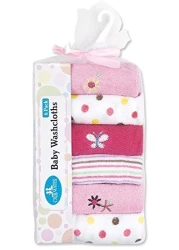 Regent Baby Crib Mates Wash Cloths BluePink 6 Count