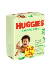 Huggies Baby Wipes Aloe Vera Green 56 Wipes Pack of 4
