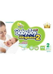 Baby Joy Compressed Diapers Small Size 2 3.5-7kg Value Pack 44 Diapers