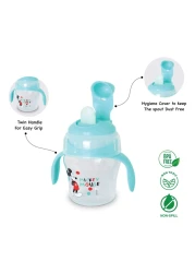 ديزني ميكي ماوس قارورة مقاومة للانسكاب مع مصاصة - أزرق